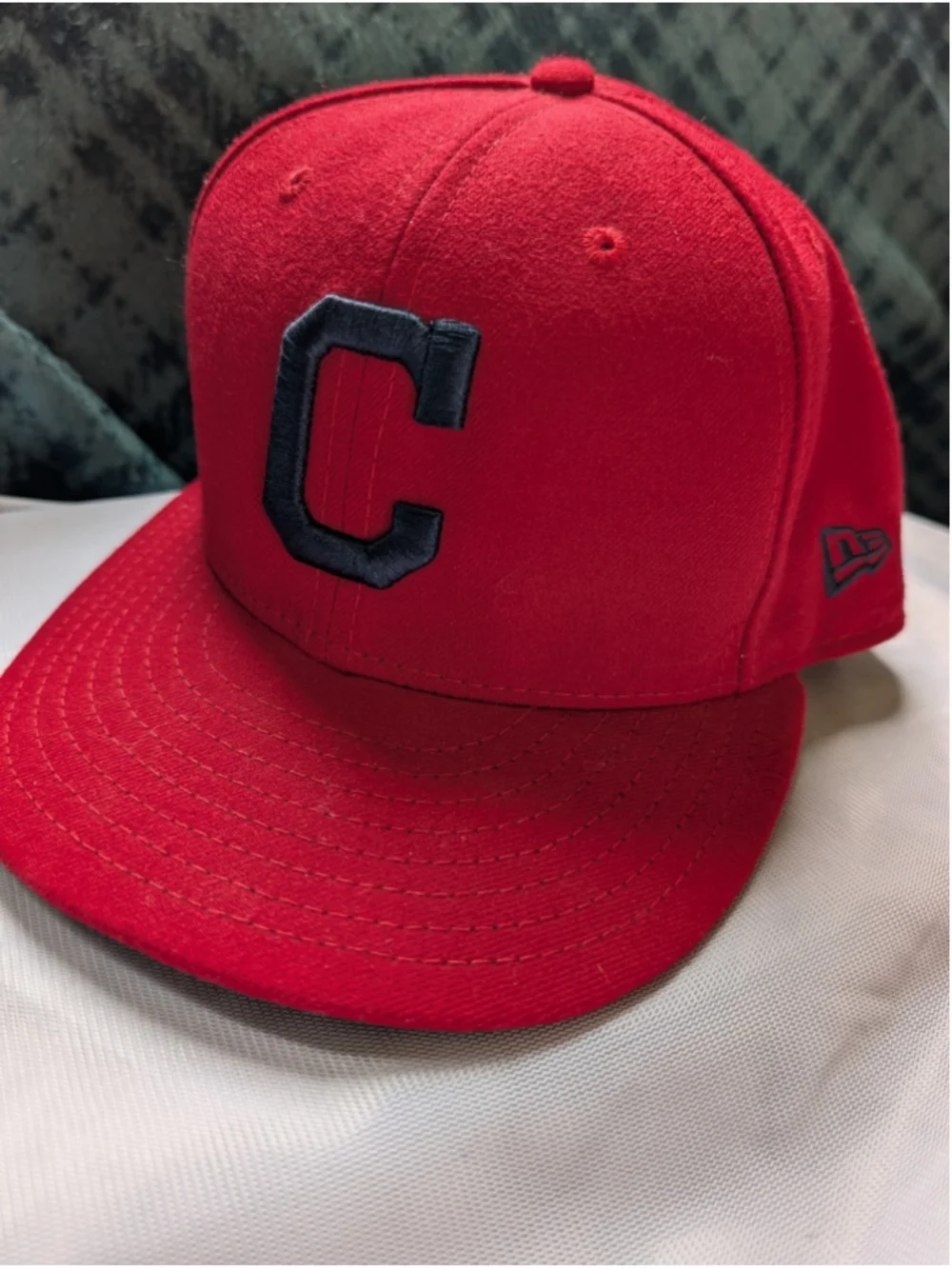 New Era 59FIFTY Cleveland Indians MLB On-Field Fitted Cap Red/Black Size 7 3/8